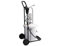 Bơm mỡ khí nén với máy bơm PM 3, với xe đẩy có giá đỡ cho các thùng 12,5 và 18 kg Samoa art. 424170.030